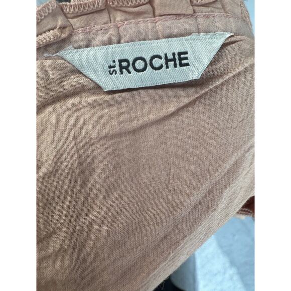 St Roche Dream Maxi Dress Halter Pockets Pink Black Resortwear Silk Blend Sz 10 - Picture 11 of 15